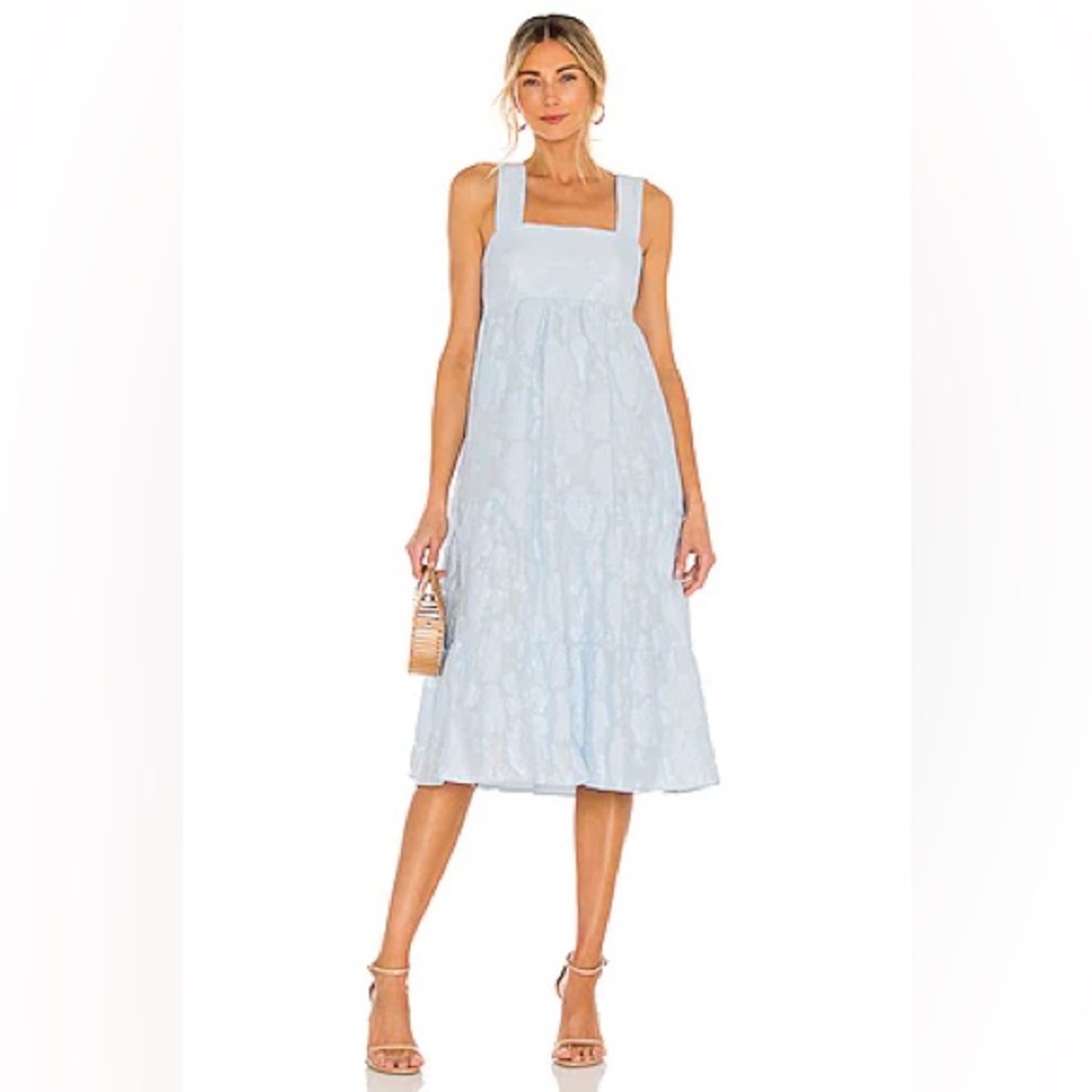 Amanda Uprichard Light Blue Midi Dress